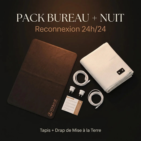 Pack Bureau + Nuit — Tapis + Drap de Mise à la Terre